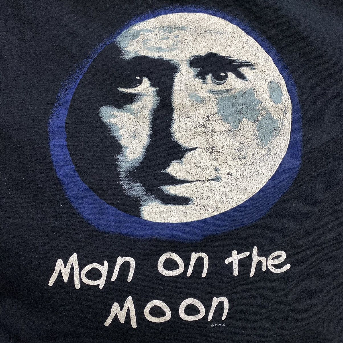 Vintage Vintage 90s MAN On THE MOON Movie Hollywood Print Black Size US L / EU 52-54 / 3 - 6 Thumbnail