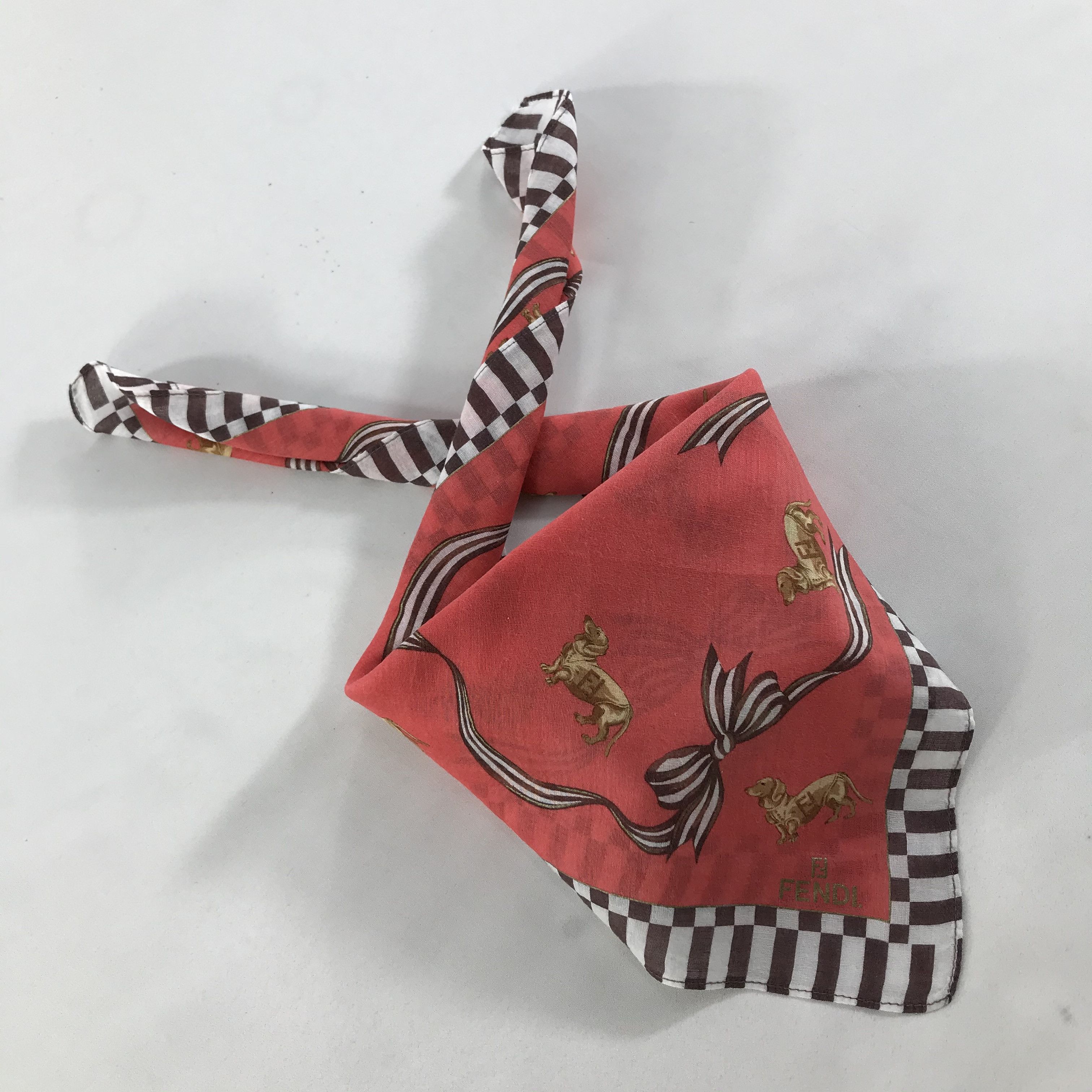 Vintage Vintage Fendi Bandana / Handkerchief / Neckerchief - S1455 Size ONE SIZE - 4 Thumbnail