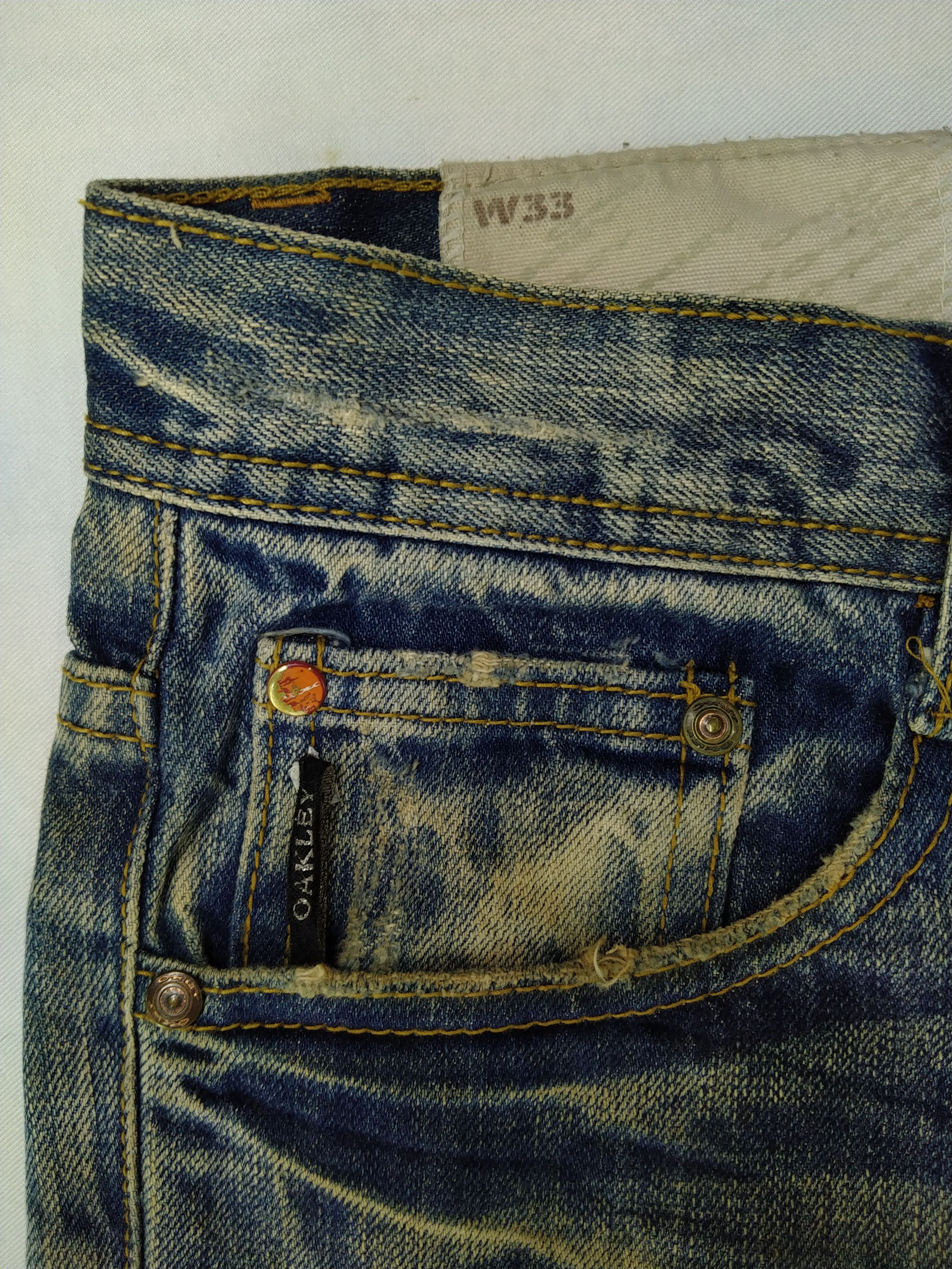 Oakley Oakley Patch Industrial Distressed Denim 34x32 -JN104 Size US 34 / EU 50 - 15 Thumbnail