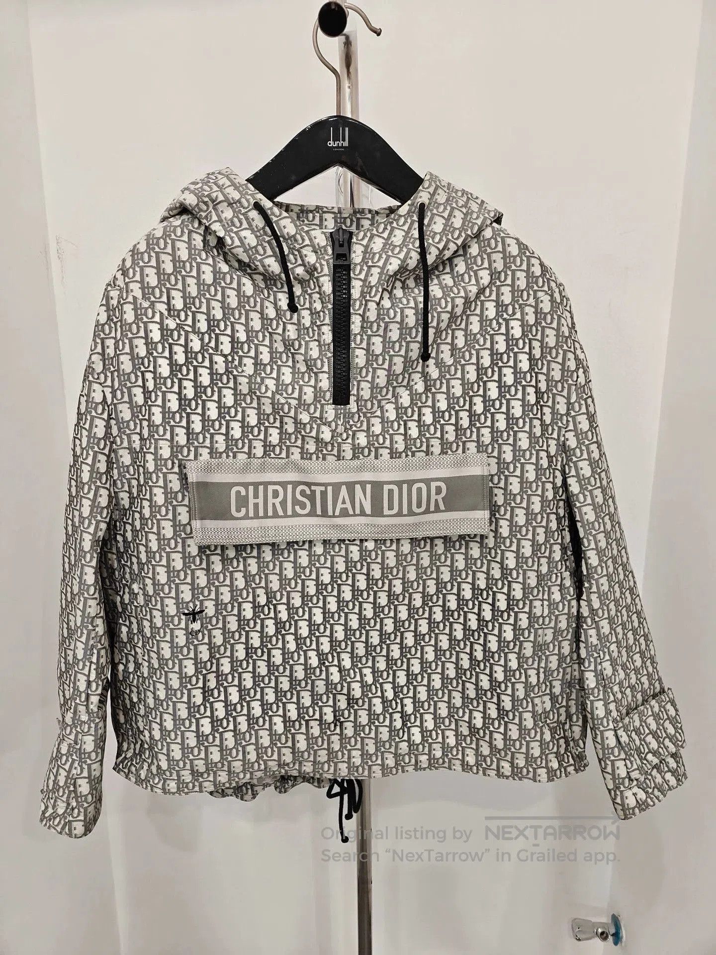 Dior classic gray dior printed windbreaker hoodie. Size US S / EU 44-46 / 1 - 1 Thumbnail
