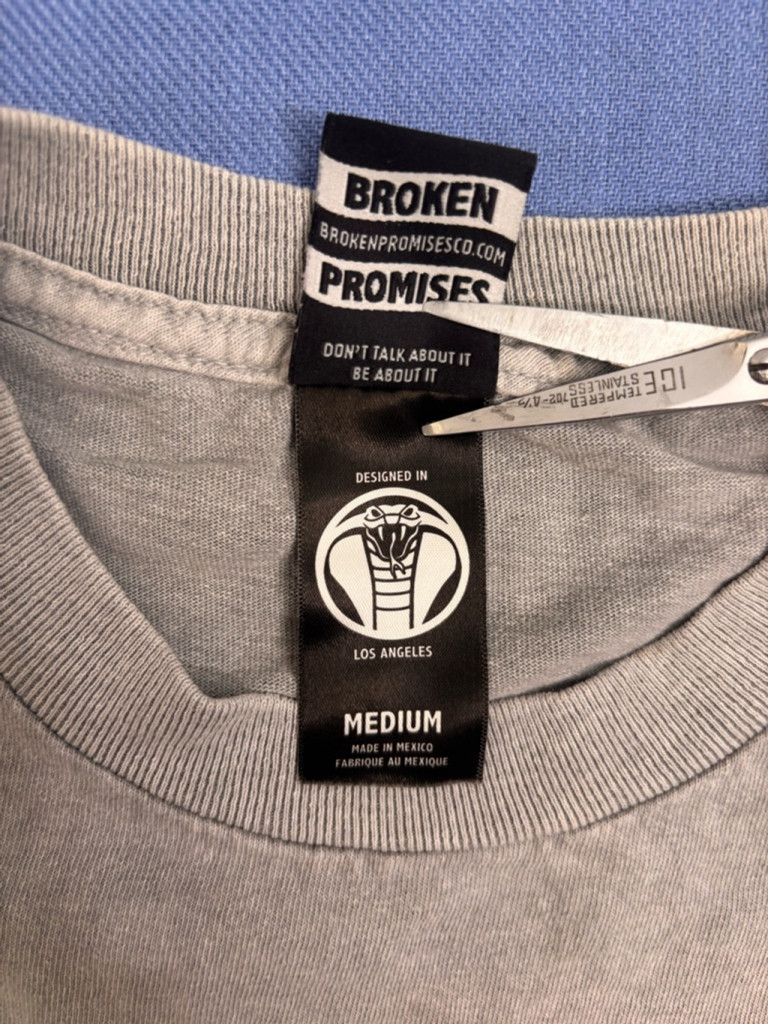 Broken Promises Co. Men's Broken Promises Graphic T-Shirt Medium Gray Size US M / EU 48-50 / 2 - 8 Thumbnail