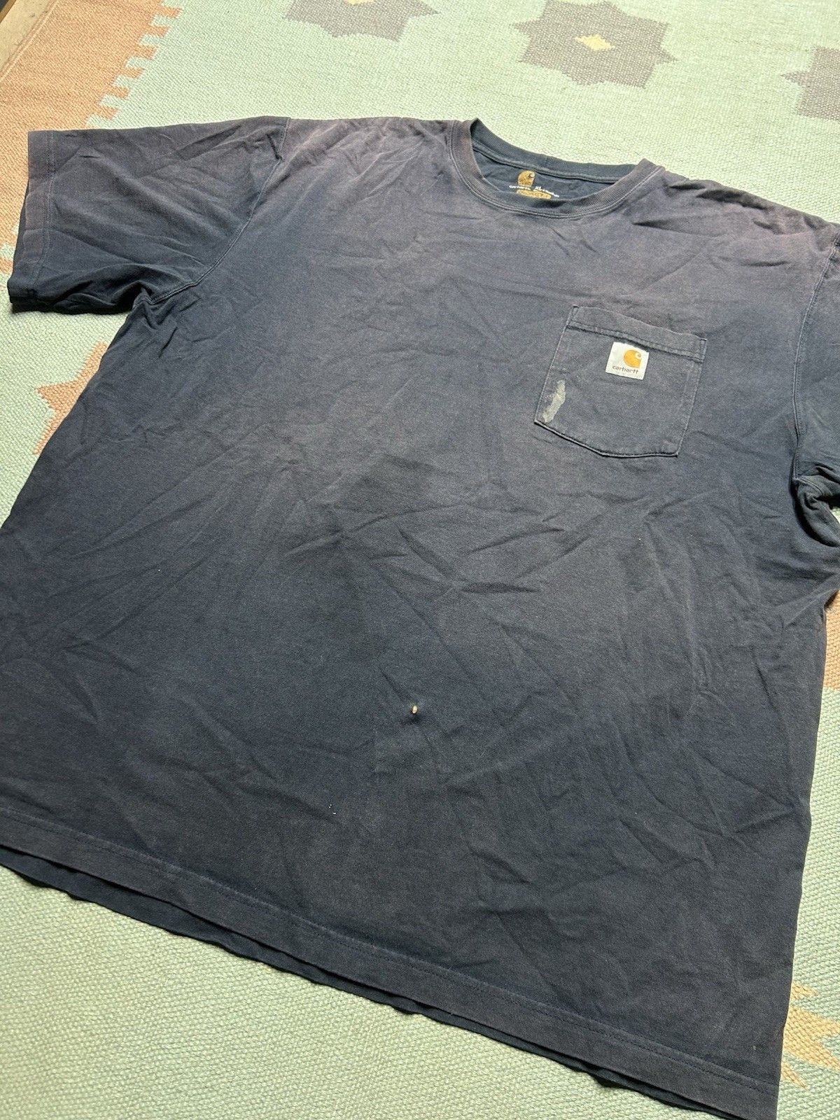 Carhartt Carhartt pocket t shirt blank fade grunge original cotton XL Size US XL / EU 56 / 4 - 2 Thumbnail
