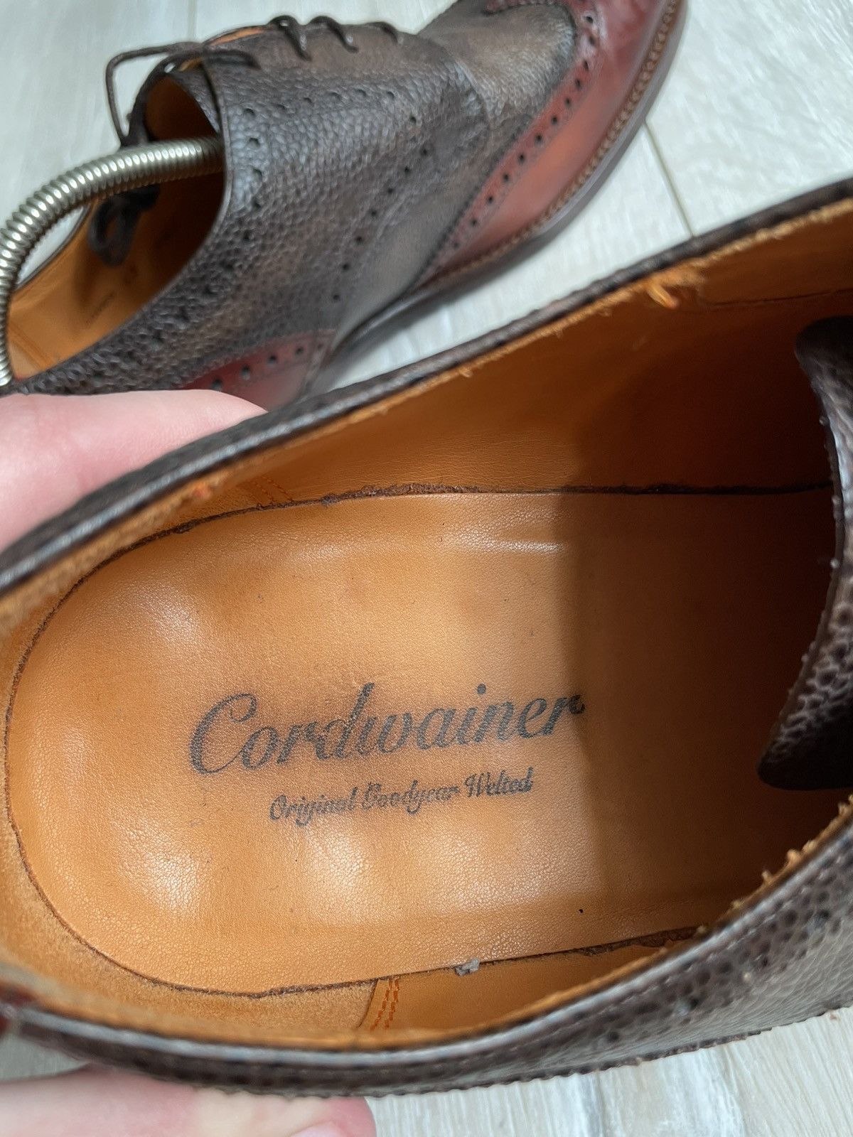 Designer × Leather × Vintage CORDWAINER WRIGHT ARCH PRESERVER BROWN LEATHER BROGUE Size US 9.5 / EU 42-43 - 7 Thumbnail