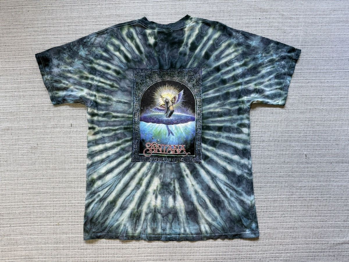 Vintage Vintage 90s SANTANA Tiedye tshirt Size US XL / EU 56 / 4 - 2 Thumbnail
