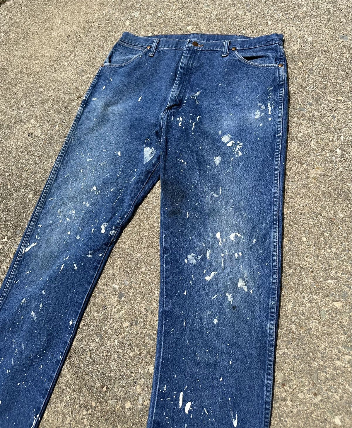 Jean × Vintage × Wrangler Vintage paint splatter jeans Size US 37 - 2 Thumbnail