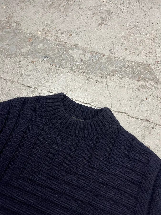 Jil Sander Jil Sander Navy Wool Irregular Sweater Size US M / EU 48-50 / 2 - 4 Thumbnail