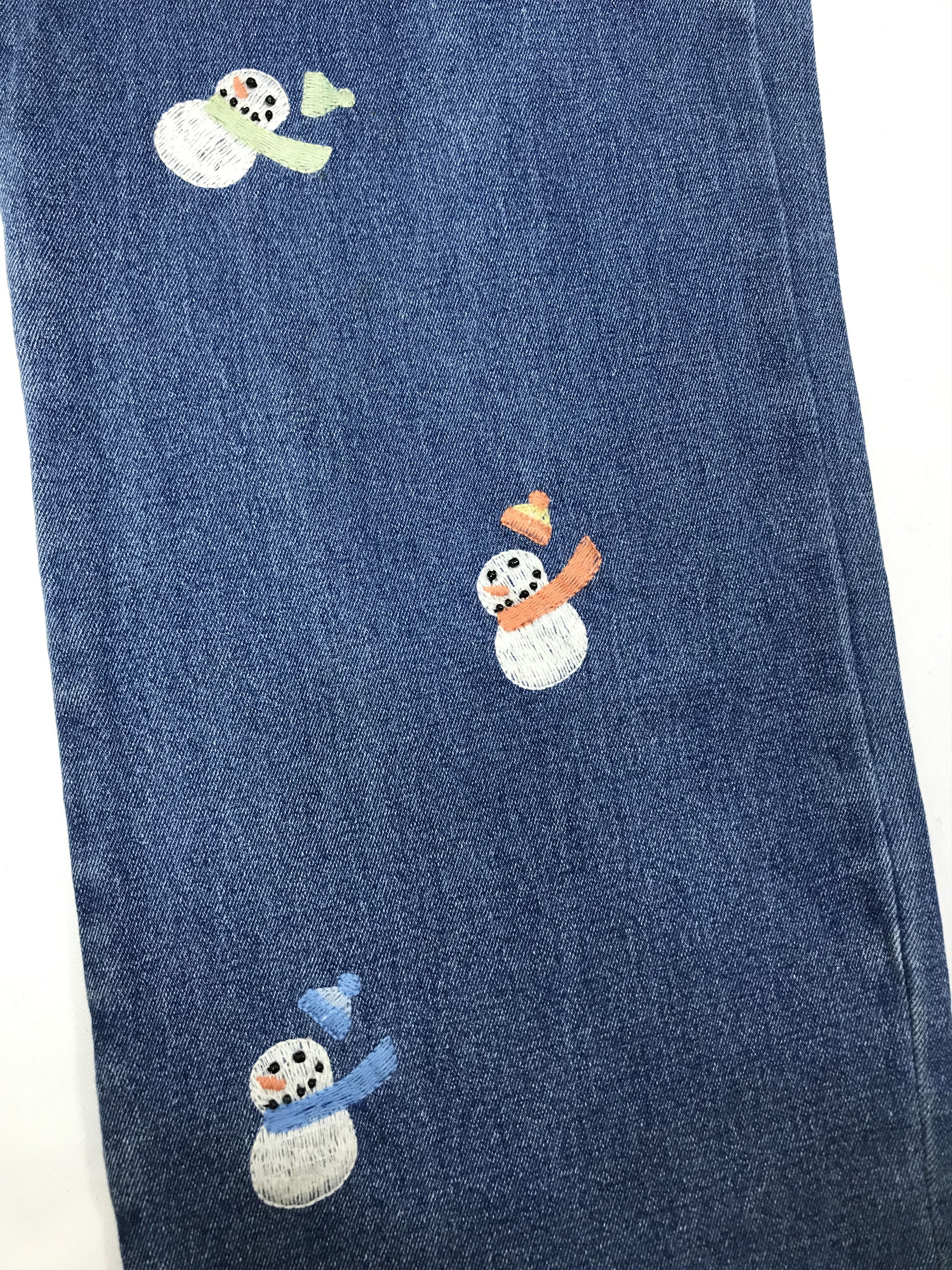 Quacker Factory Vintage Quacker Factory Embroidered Snow Man Jeans Size 33" - 13 Thumbnail