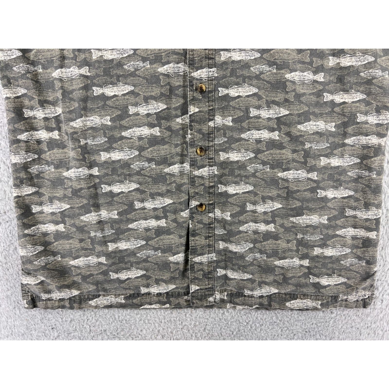 Gloverall Puritan Shirt Mens Medium Black Green Beige Large All Over Print Hawaiian Pattern Shirt M Mens Size US M / EU 48-50 / 2 - 7 Thumbnail