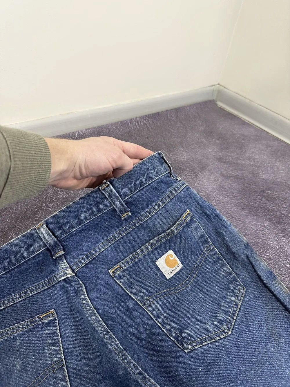 Carhartt Vintage Carhartt USA Stone Washed Faded Opium Y2K Work Jeans Size US 32 / EU 48 - 9 Thumbnail