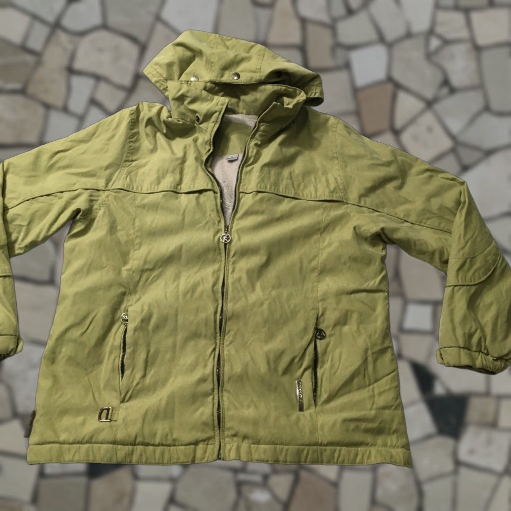 ZeroXposur ZeroXposur WOMENS XL Bright Green SPRING JacketRAINCOAT FLEECE LINED Jacket, Zip, Lined, Polyester, Womens, Basic Jacket, Spring, Fall Size XL / US 12-14 / IT 48-50 - 1 Thumbnail