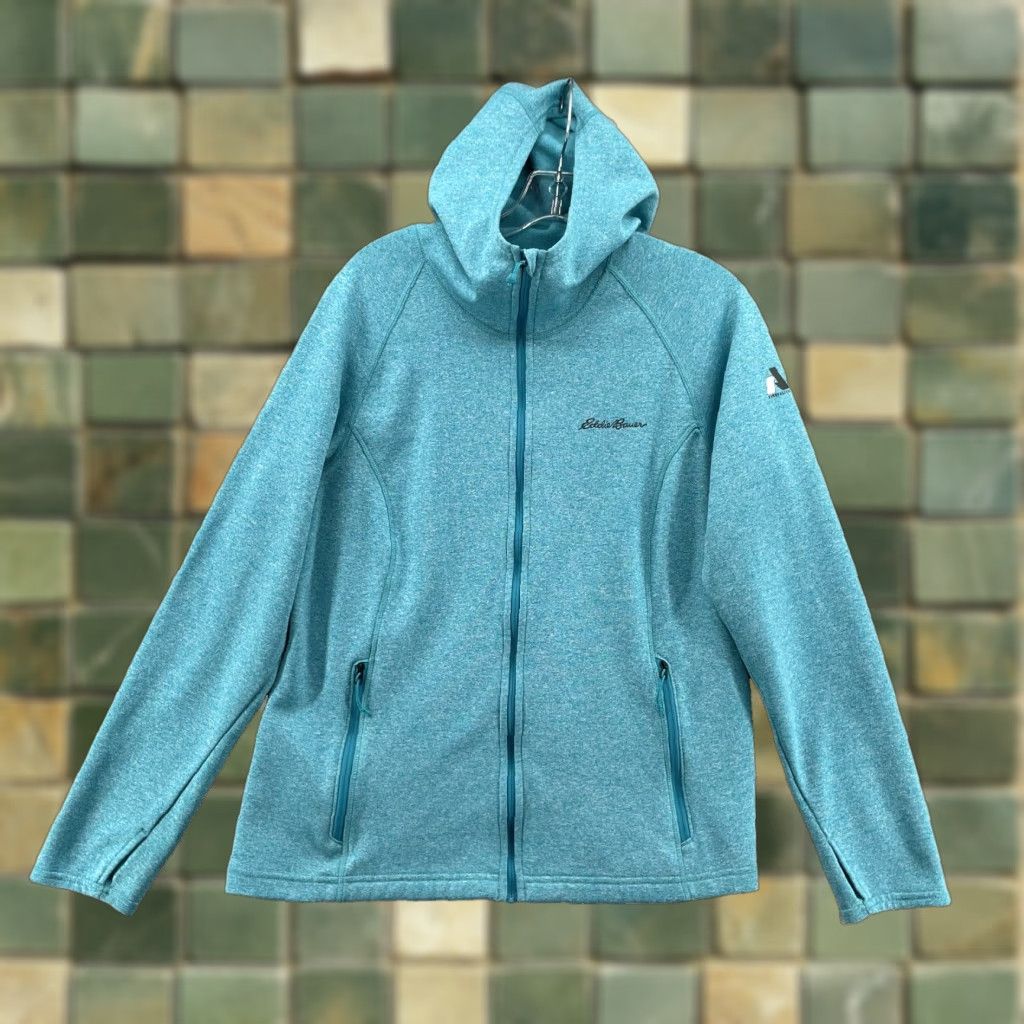 Eddie Bauer Eddie Bauer First Ascent Fleece Sweater Women Large Blue Gorpcore Outdoor Jacket Full Zip Hooded Size L / US 10 / IT 46 - 1 Thumbnail