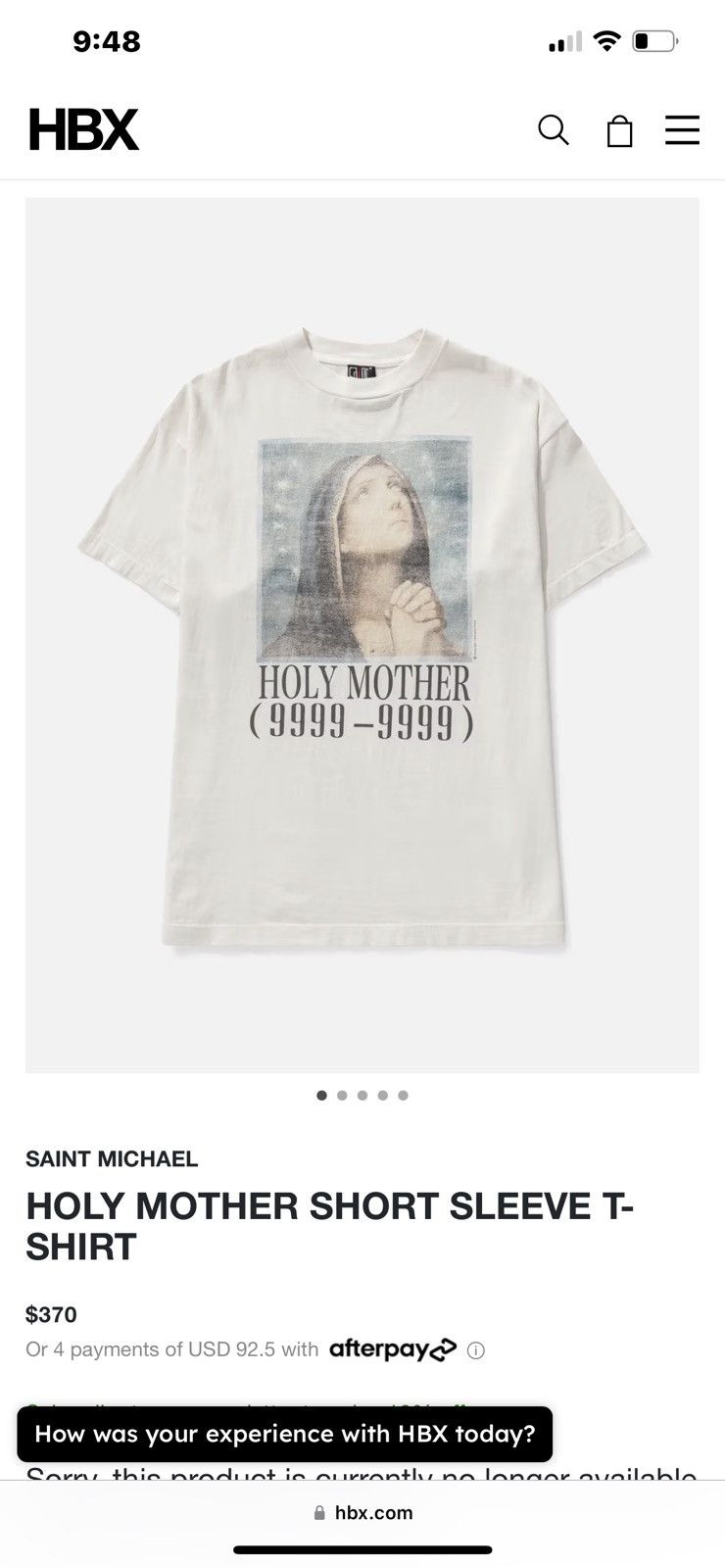 Saint Michael SAINT MICHAEL HOLY MOTHER SHORT SLEEVE T-SHIRT | Grailed