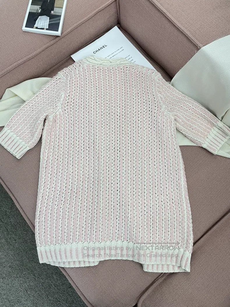 Chanel Chanel Pink braided cardigan jacket Size XS / US 0-2 / IT 36-38 - 4 Thumbnail