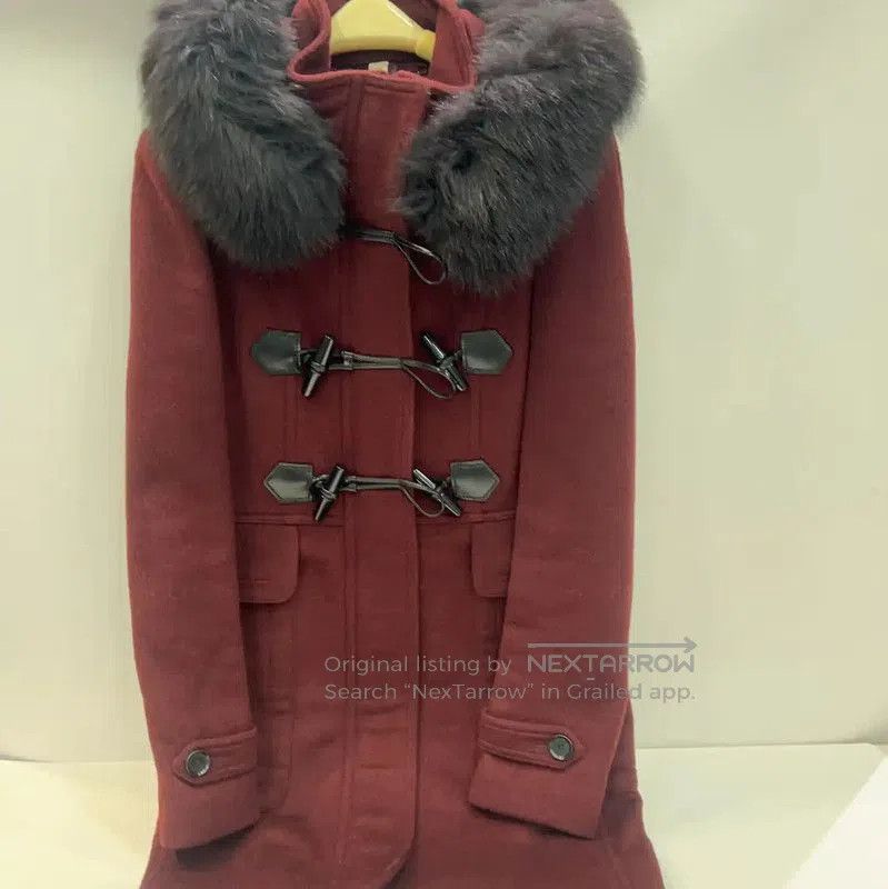 Burberry Burberry Red Wool Winter Coat with Hood. Size S / US 4 / IT 40 - 1 Thumbnail