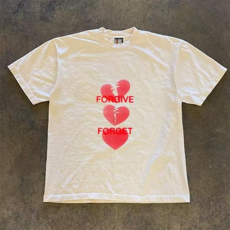 Japanese Brand × Vintage Broken heart pattern loose vintage cotton t-shirt Size US M / EU 48-50 / 2 - 1 Thumbnail