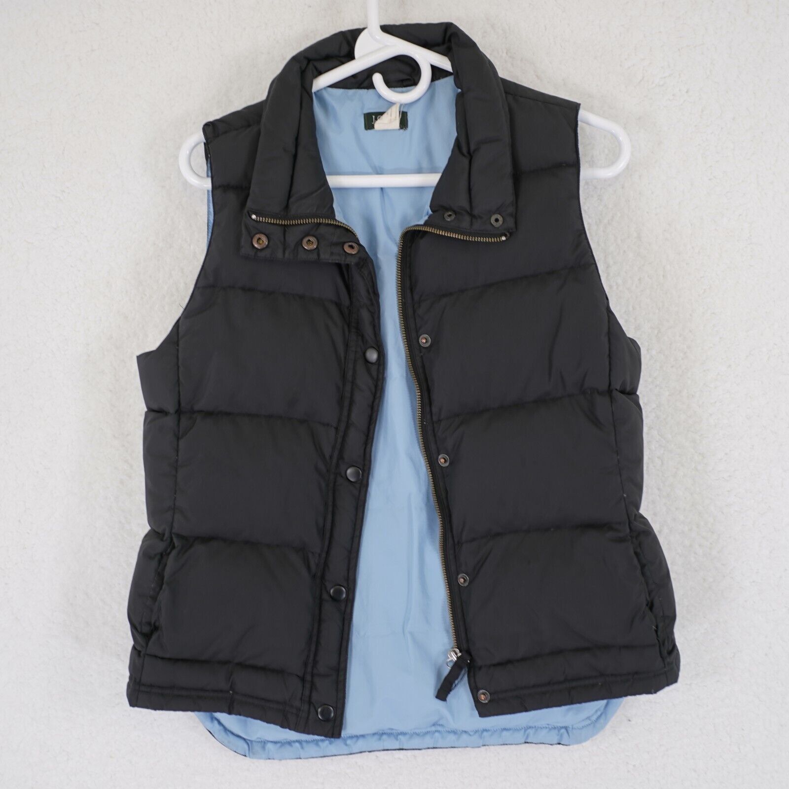 J.Crew J. Crew Factory Black Full Zip Puffer Vest Jacket Small Poly Size S / US 4 / IT 40 - 1 Thumbnail