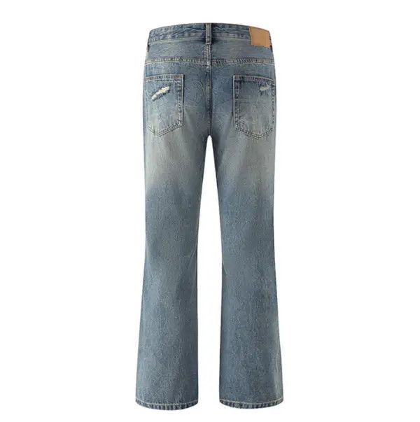 VIBE Retro simple classic distressed straight jeans Size US 32 / EU 48 - 2 Thumbnail