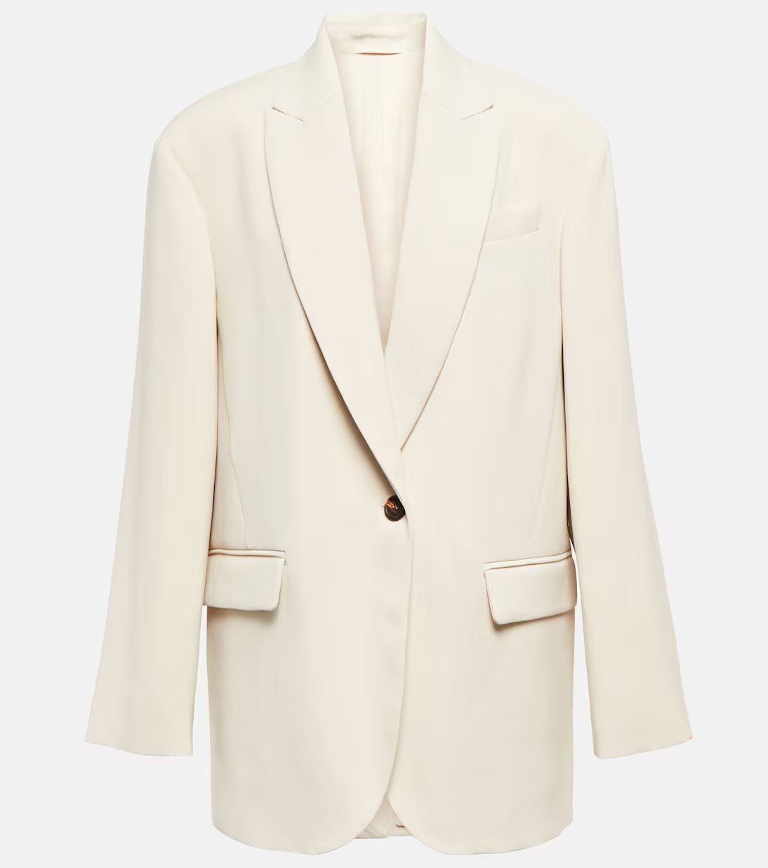 Brunello Cucinelli o1y0725 Blazer in Cream Size M / US 6-8 / IT 42-44 - 1 Thumbnail