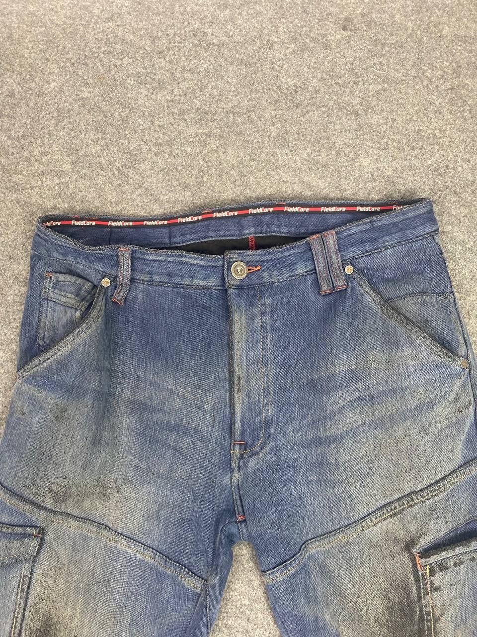 Japanese Brand fieldcore japanese brand cargo denim distressed Size US 35 - 8 Thumbnail
