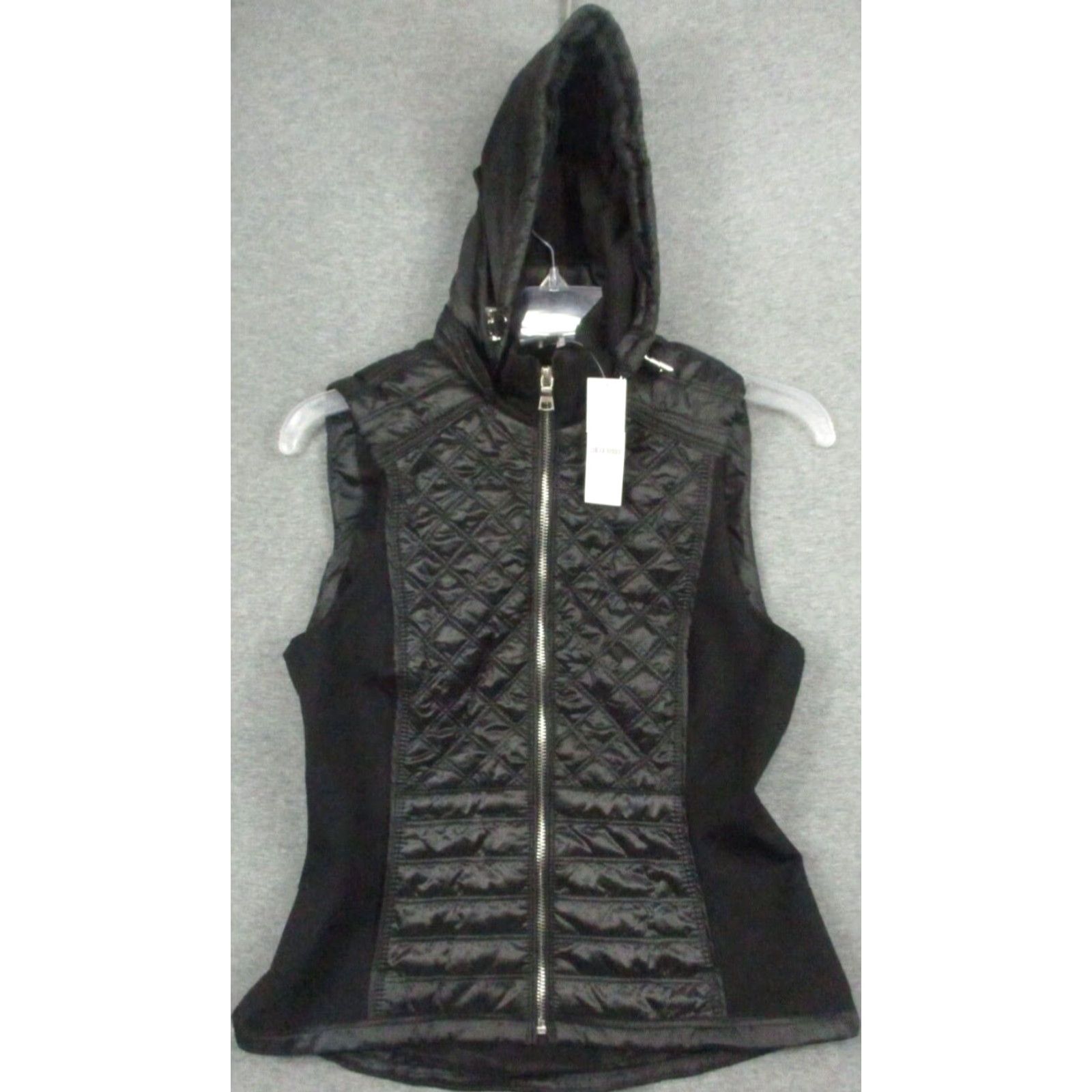 White House Black Market White House Black Market Vest Womens XS Hooded Quilted Stretch NWT Black Size XS / US 0-2 / IT 36-38 - 2 Thumbnail