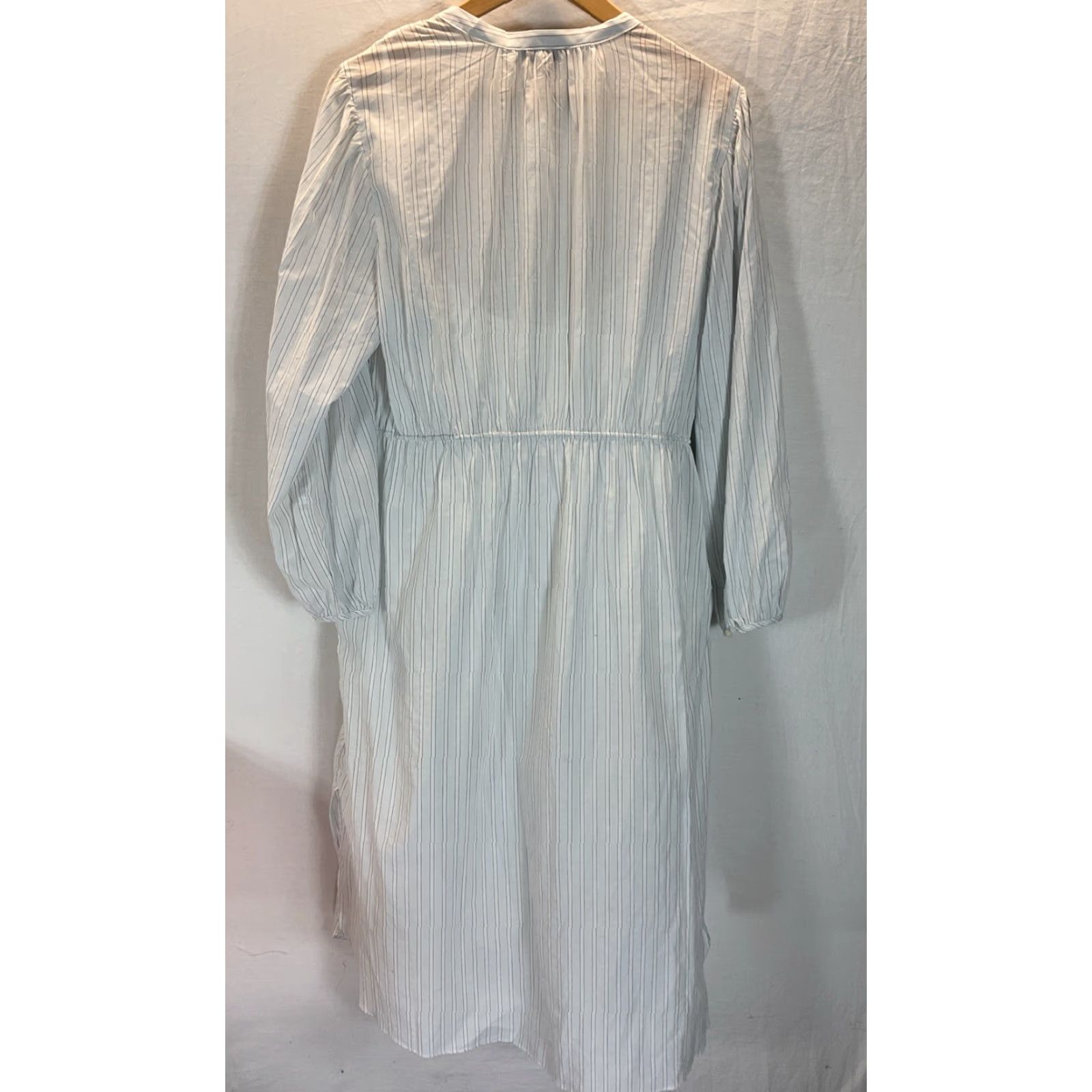 J.CREW Shirt Dress Midi blue striped 14 Womens A-Line Lightweight Long  Sleeve Button Casual Office Preppy Fashion - stein-coach.com
