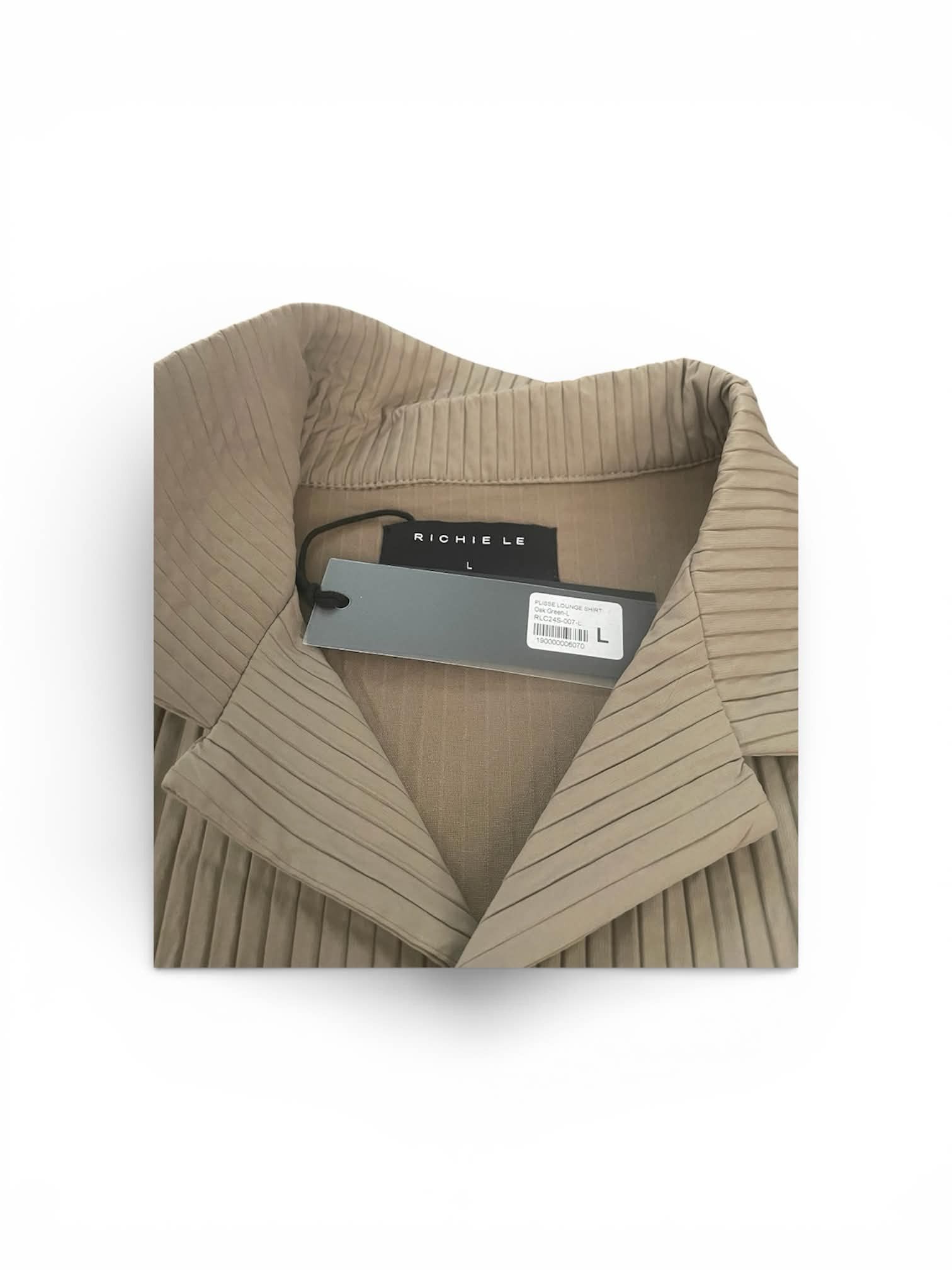 Richie Le Collection Richie Le Plisse Button Up Olive Size US L / EU 52-54 / 3 - 3 Thumbnail