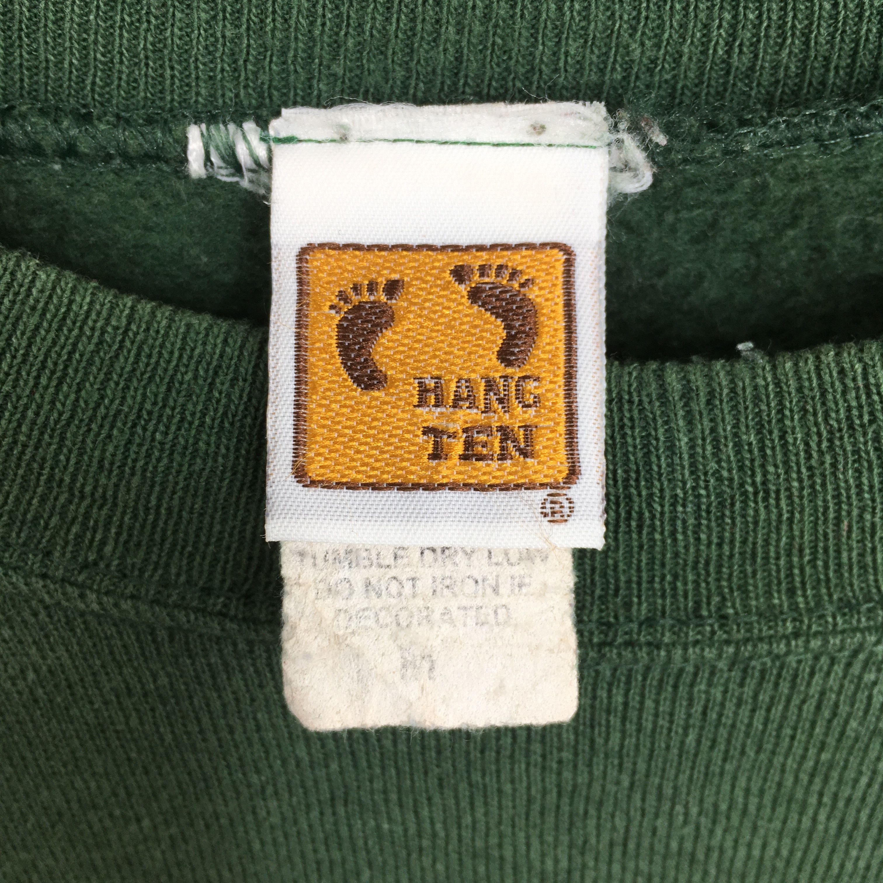 Hang Ten × Vintage Vintage 90s Hang Ten Big Logo Green Sweatshirt Medium Size US M / EU 48-50 / 2 - 5 Thumbnail
