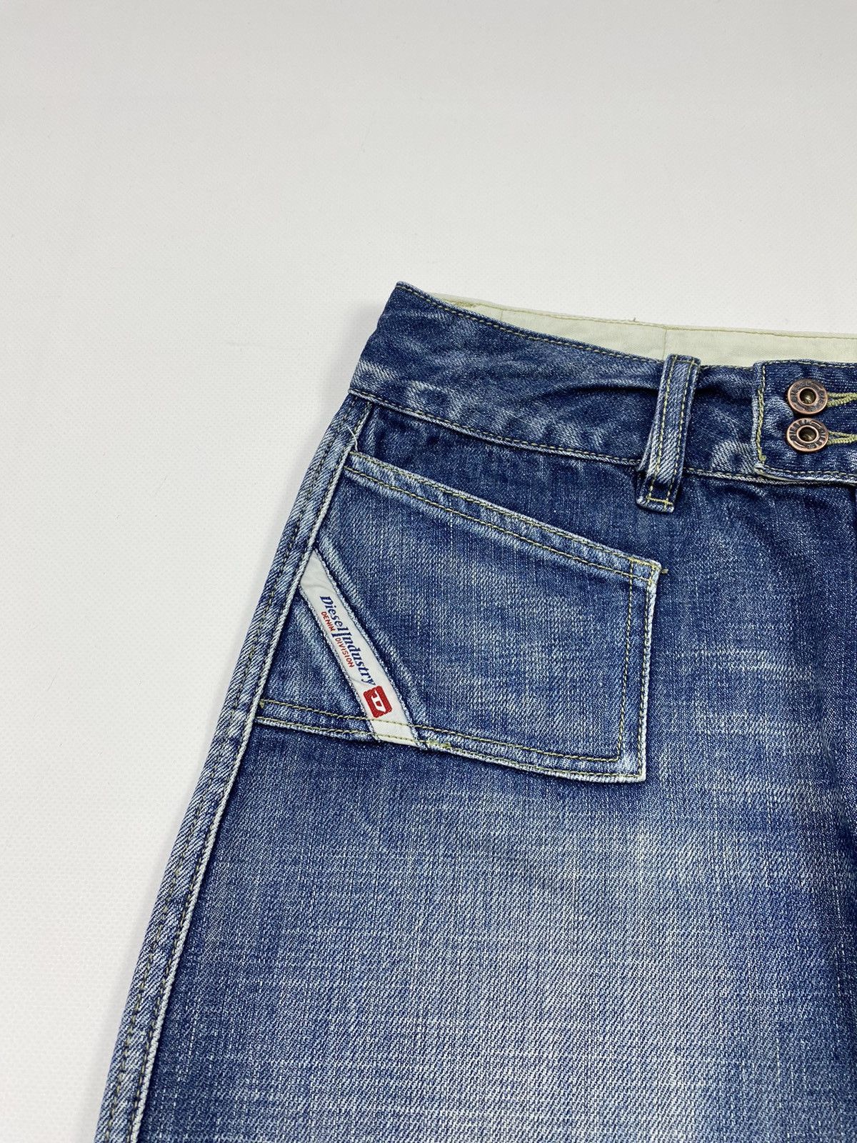 Diesel LASTDROP🔥Vintage Y2K Diesel A Line Washed Denim D Mini Skirt Size 29" - 5 Thumbnail