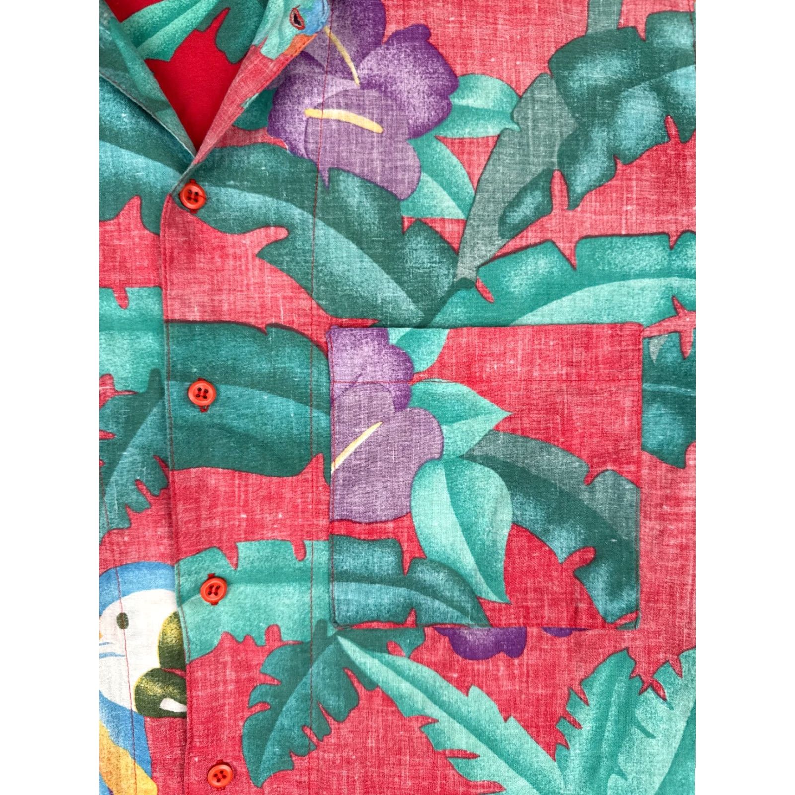 Vintage VINTAGE UNIONBAY Hawaiian Shirt Men Small Pink Parrot Cotton Button Inside Out Size US S / EU 44-46 / 1 - 7 Thumbnail