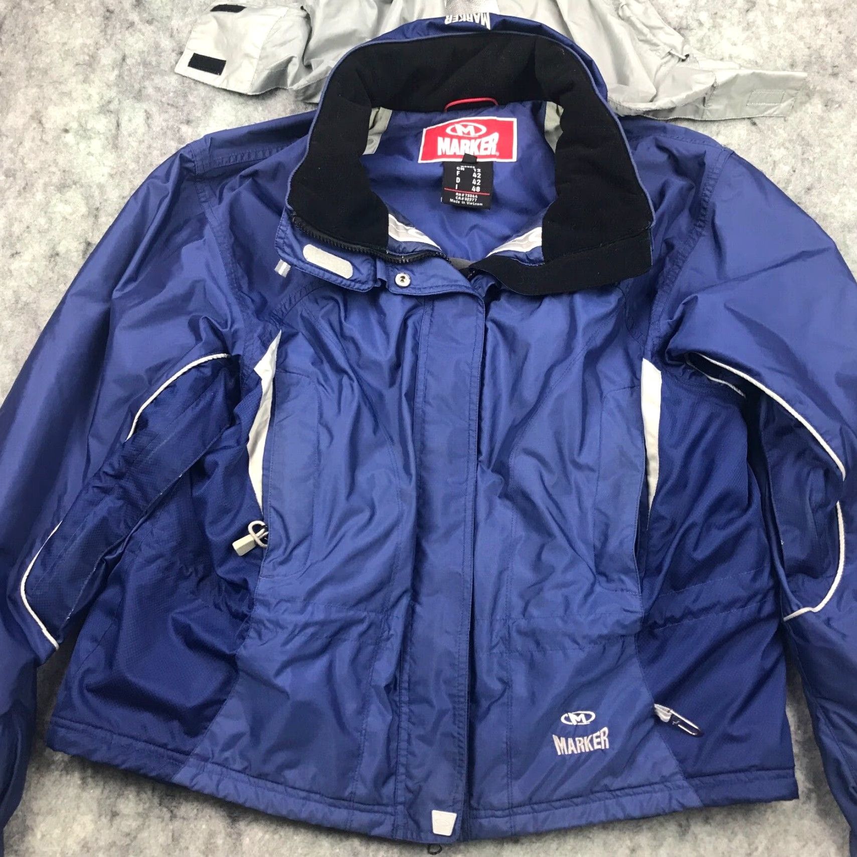 Barker Marker Womens Ski Jacket Size 12 Blue Winter Coat Packable Hood Vented Insulated Size XL / US 12-14 / IT 48-50 - 2 Thumbnail