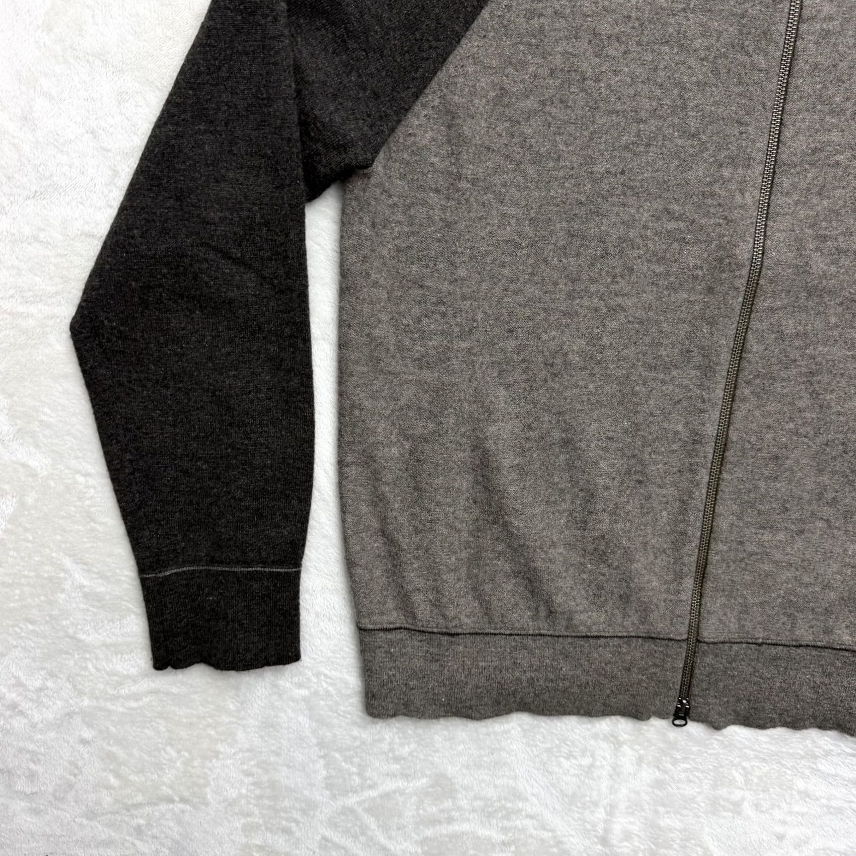 Banana Republic VINTAGE Banana Republic Jacket Mens XL Gray Lambswool Cashmere Blend Full Zip Mock Neck Size US XL / EU 56 / 4 - 6 Thumbnail