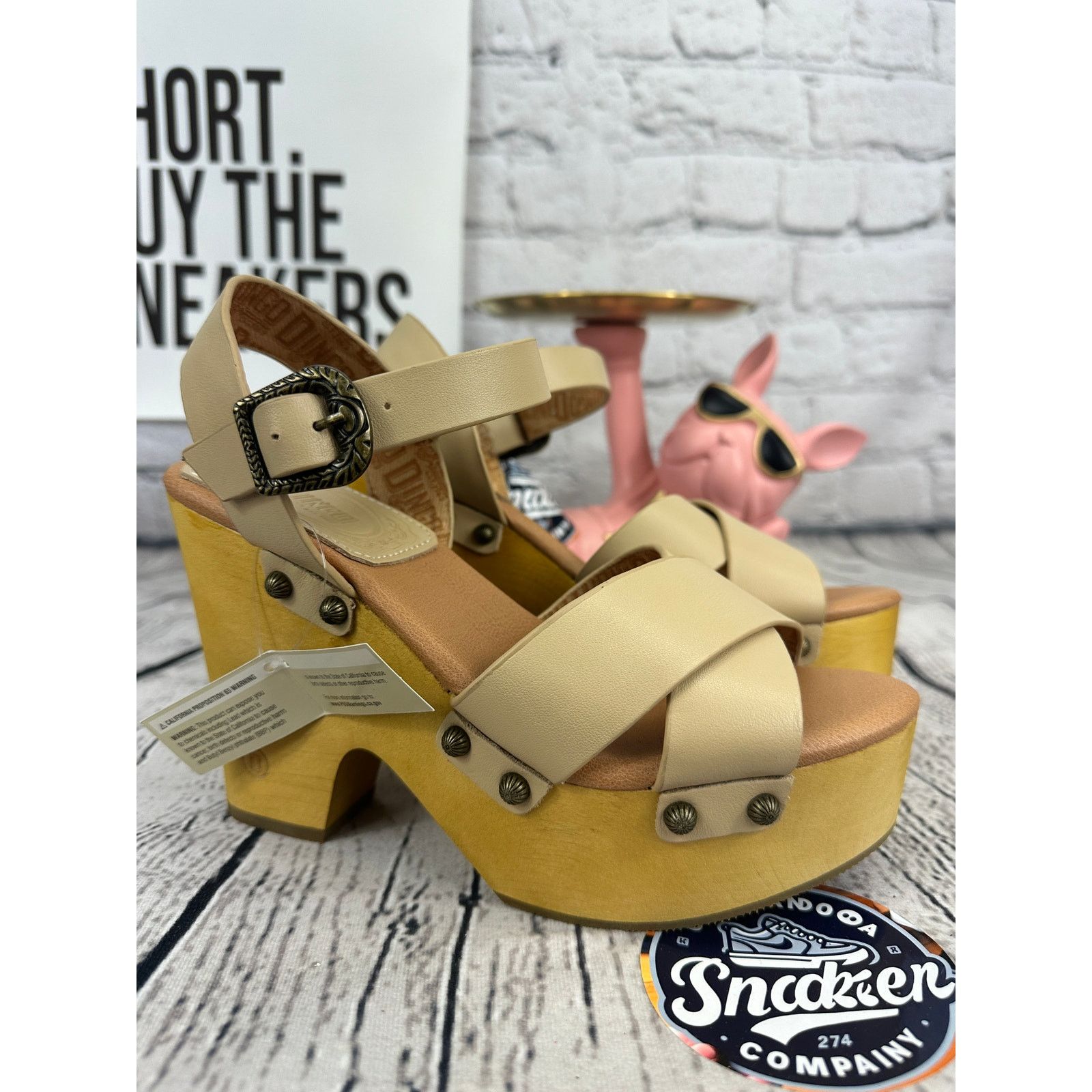Dingo1969 Dingo Woodstock Platform Sandals Women 6.5 Sand Leather Boho Size US 6.5 / IT 36.5 - 5 Thumbnail