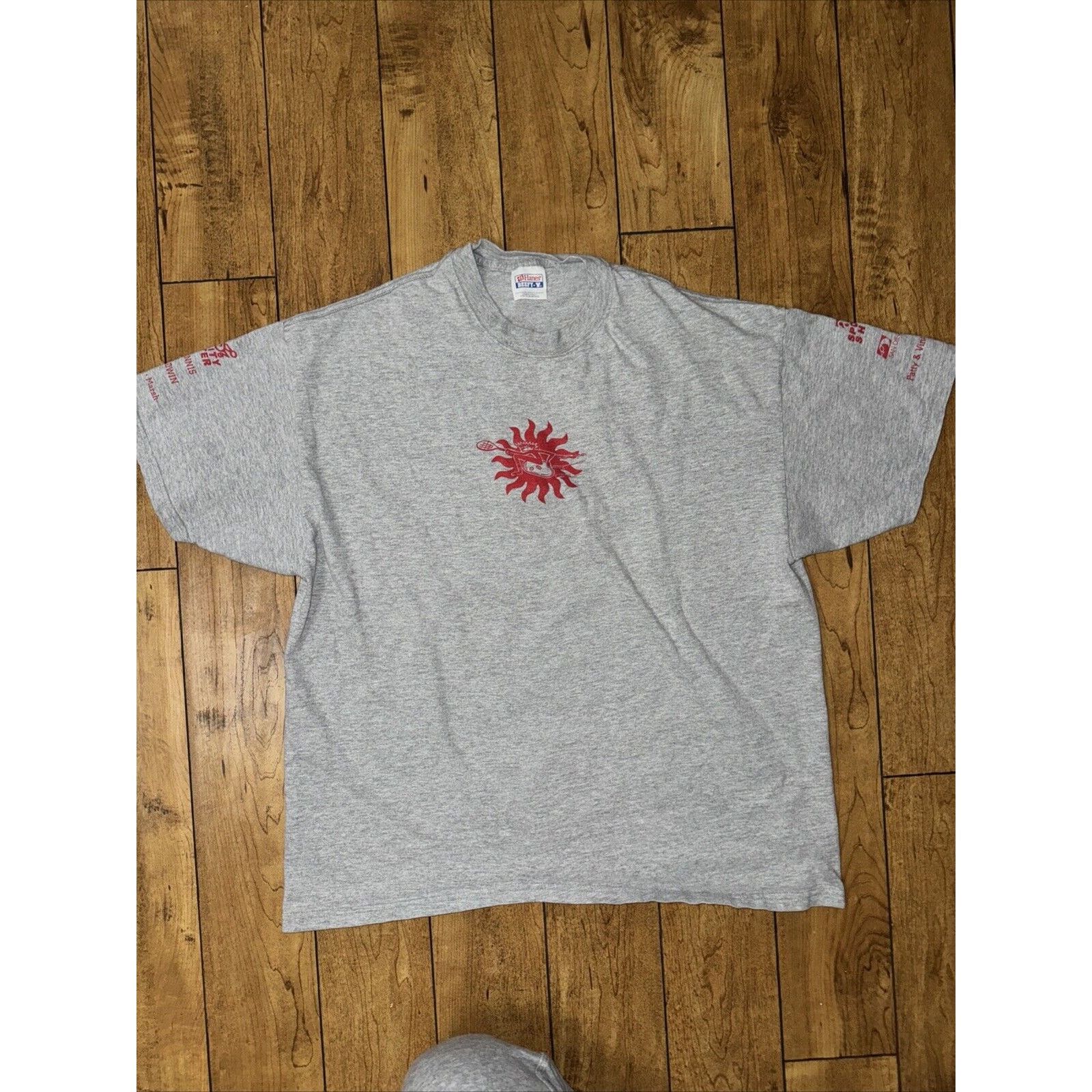 Band Tees × Hanes Wheelchair Tennis T-Shirt Heather Gray XL Hanes Beefy 22x27 Size US XL / EU 56 / 4 - 3 Thumbnail