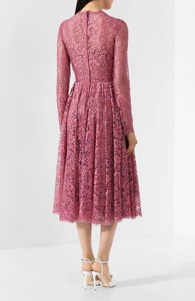 Dolce & Gabbana o1y0825 Midi Dress in Antique Rose Size XS / US 0-2 / IT 36-38 - 3 Thumbnail