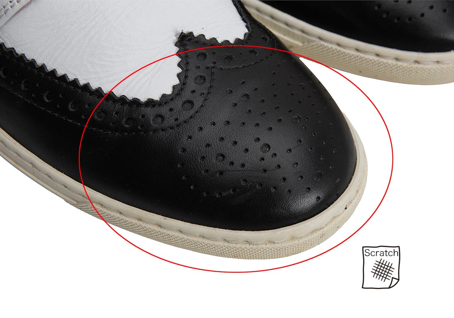Junya Watanabe Wingtip Leather Shoes in Black and White, Size 26 Size US 8 / EU 41 - 7 Thumbnail