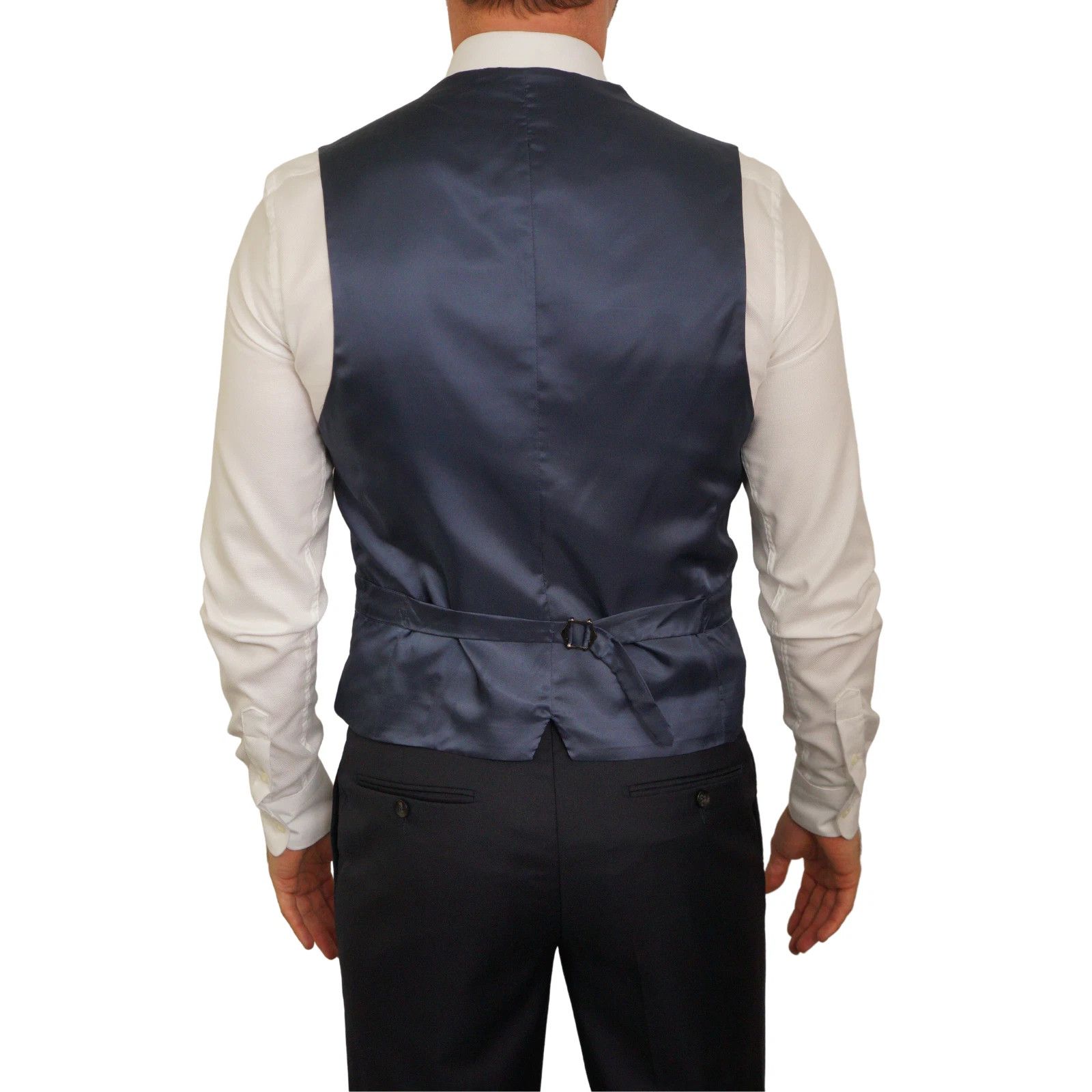 Suitsupply Men Suitsupply 3 Piece Suit Lazio Blue line Wool Navy US54 Size 54R - 7 Thumbnail