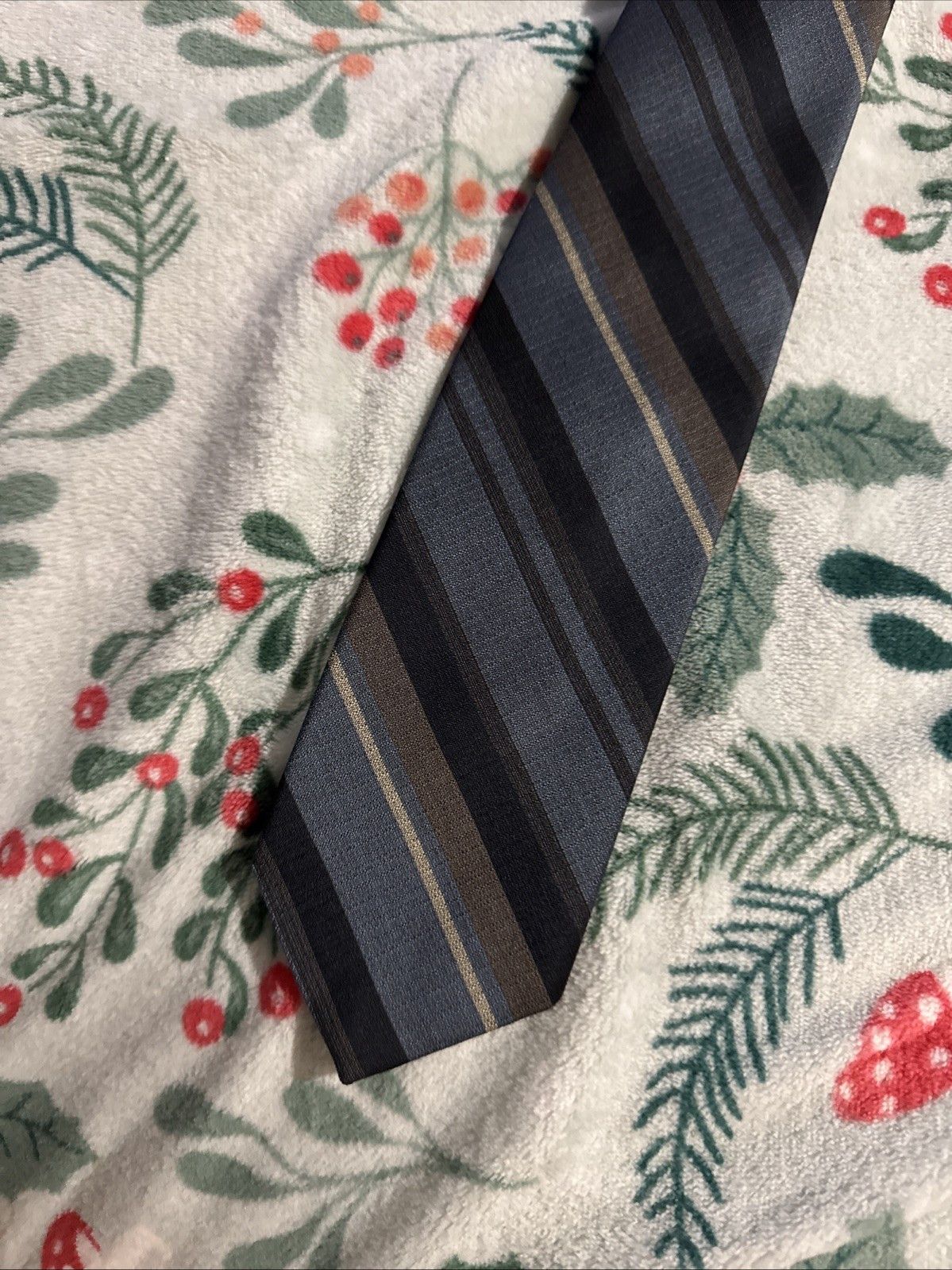 Other Cappuccino Striped Tie Navy Blue Gold Black - Professional Size ONE SIZE - 1 Thumbnail