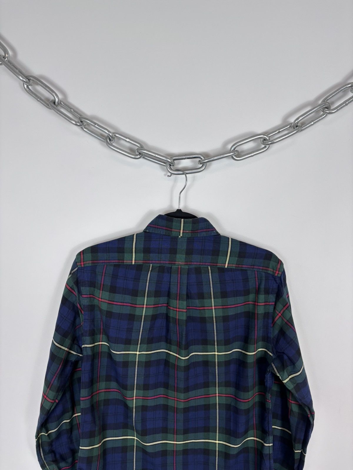 Ralph Lauren Ralph Lauren Men’s Blue Green Tartan Plaid Long Sleeve Shirt Size US XS / EU 42 / 0 - 15 Thumbnail