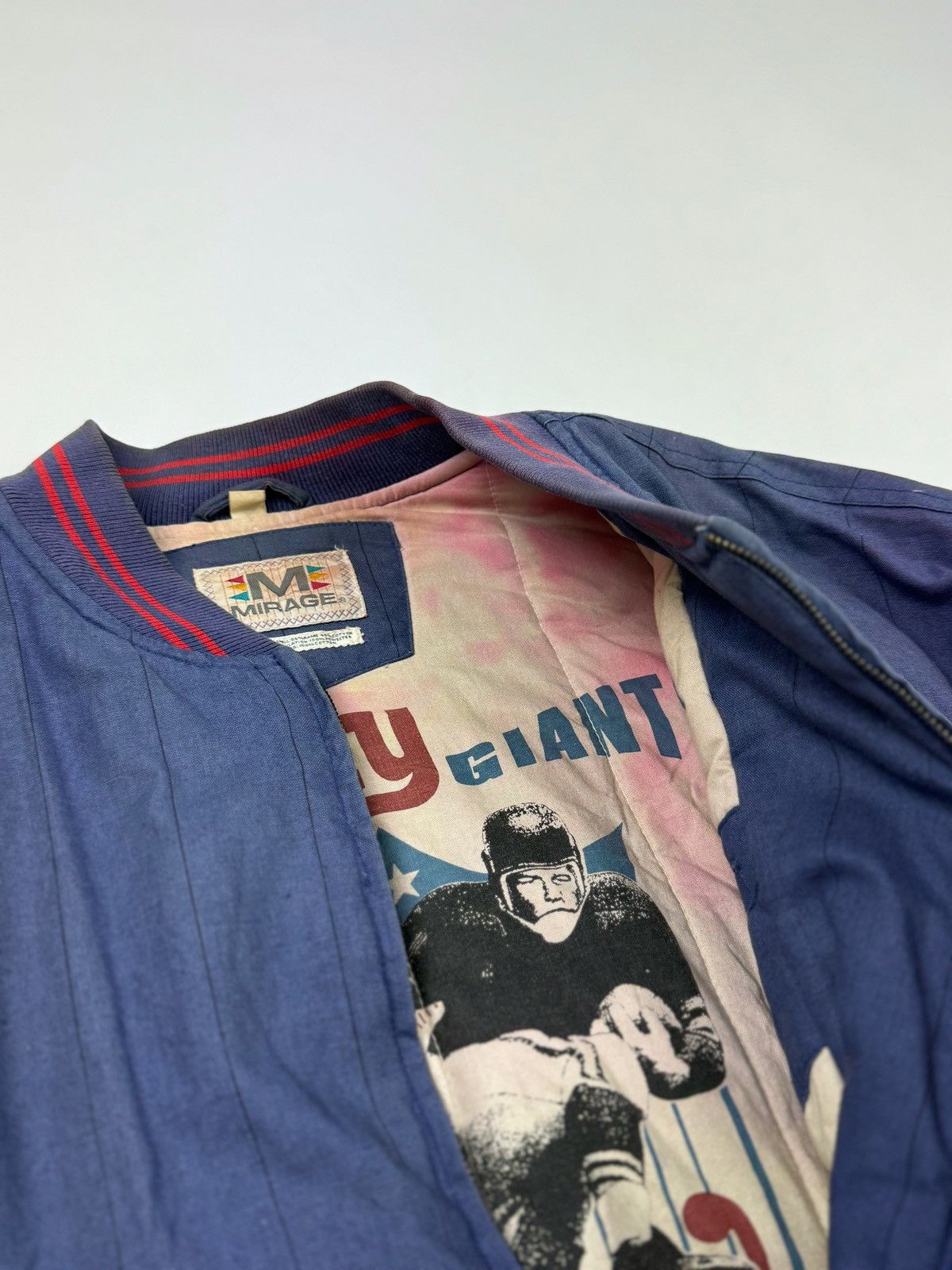 NFL 1990’s Vintage Faded NFL New York Giants Bomber Jacket Size US L / EU 52-54 / 3 - 13 Thumbnail