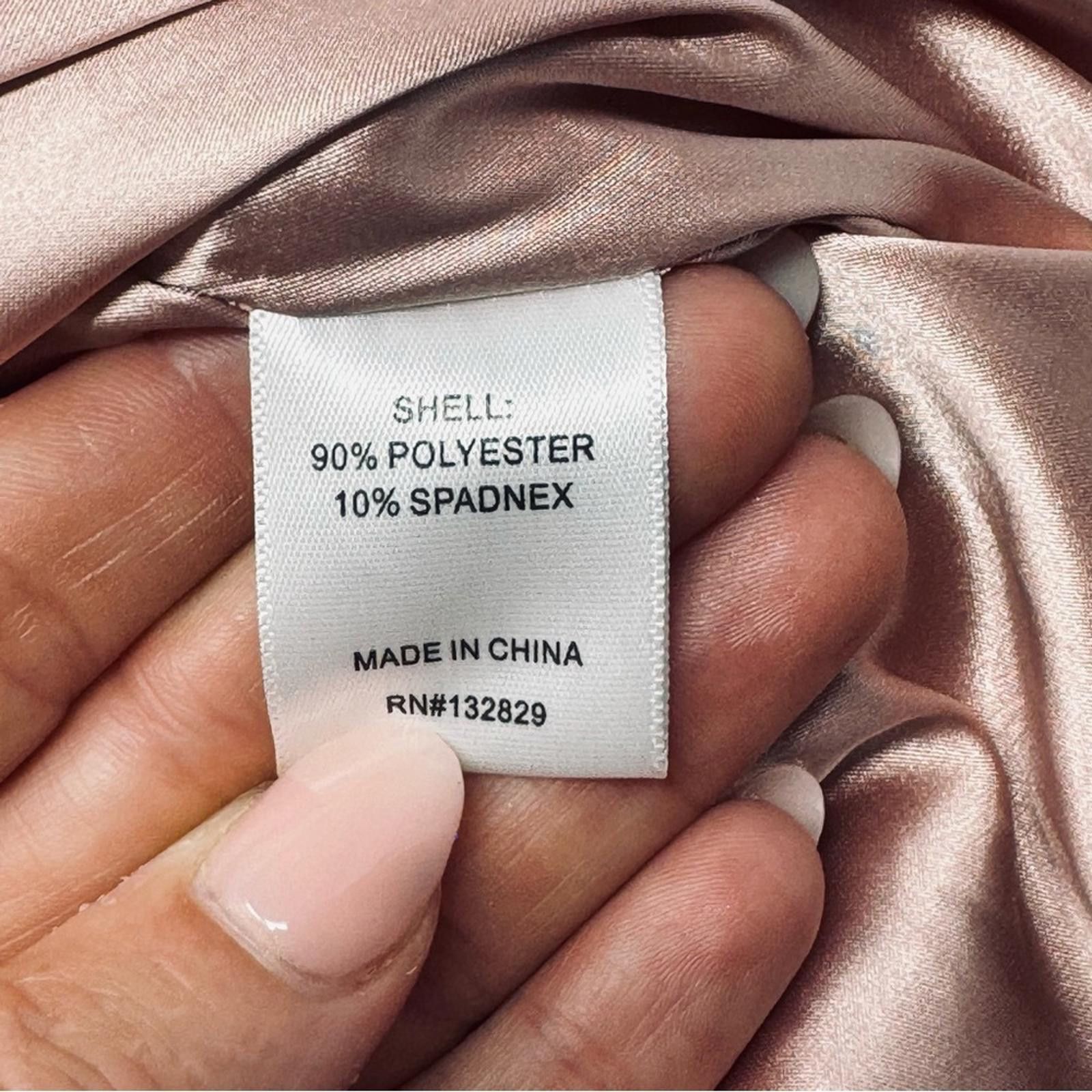 Designer Superdown. Aurora Mini Satin Ruched Dress. Size Medium. Size M / US 6-8 / IT 42-44 - 6 Thumbnail