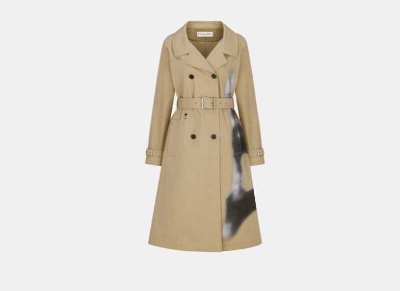 Dior o1w1db11225 427M13 Trench Coat in Beige Size XS / US 0-2 / IT 36-38 - 1 Thumbnail