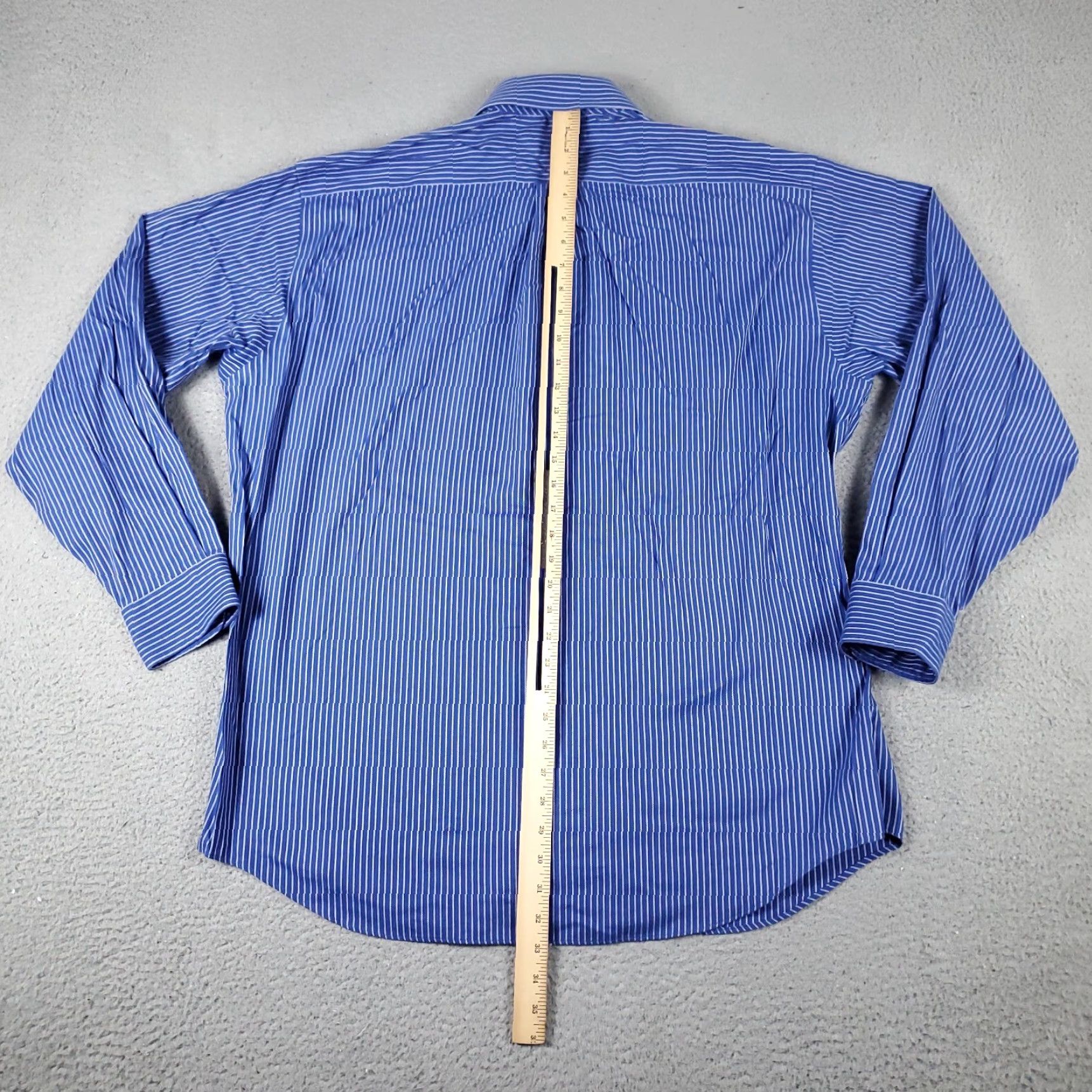 Tommy Hilfiger TOMMY HILFIGER Shirt Blue Striped Casual Button-Up Long Sleeve Mens XL Size US XL / EU 56 / 4 - 3 Thumbnail