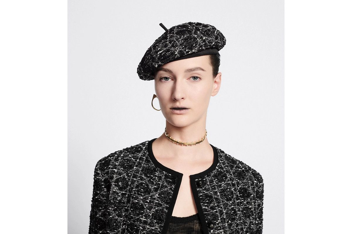 Dior o1bcso1str0226 Size:OS/Arty Macrocannage Beret in Black Size ONE SIZE - 7 Thumbnail