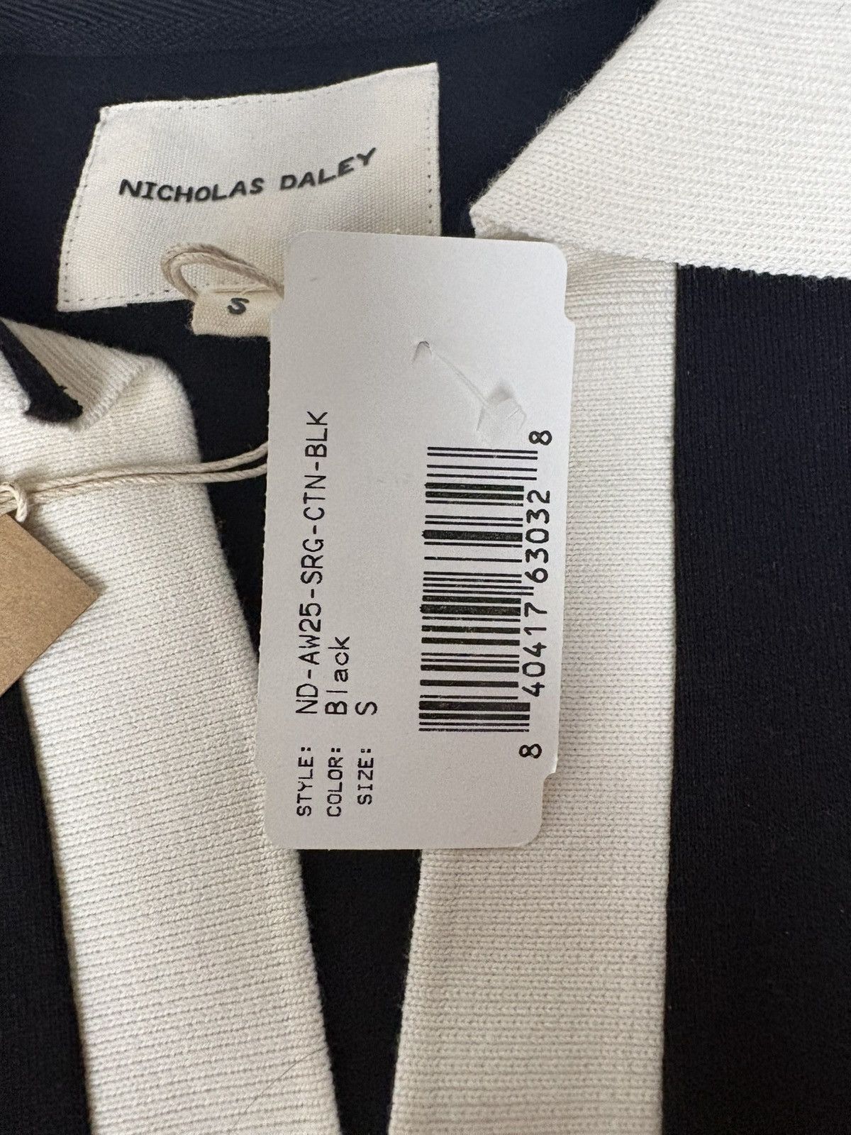 Nicholas Daley (RARE) Nicholas Daley Stripe Rugby Top Black Size US S / EU 44-46 / 1 - 7 Thumbnail