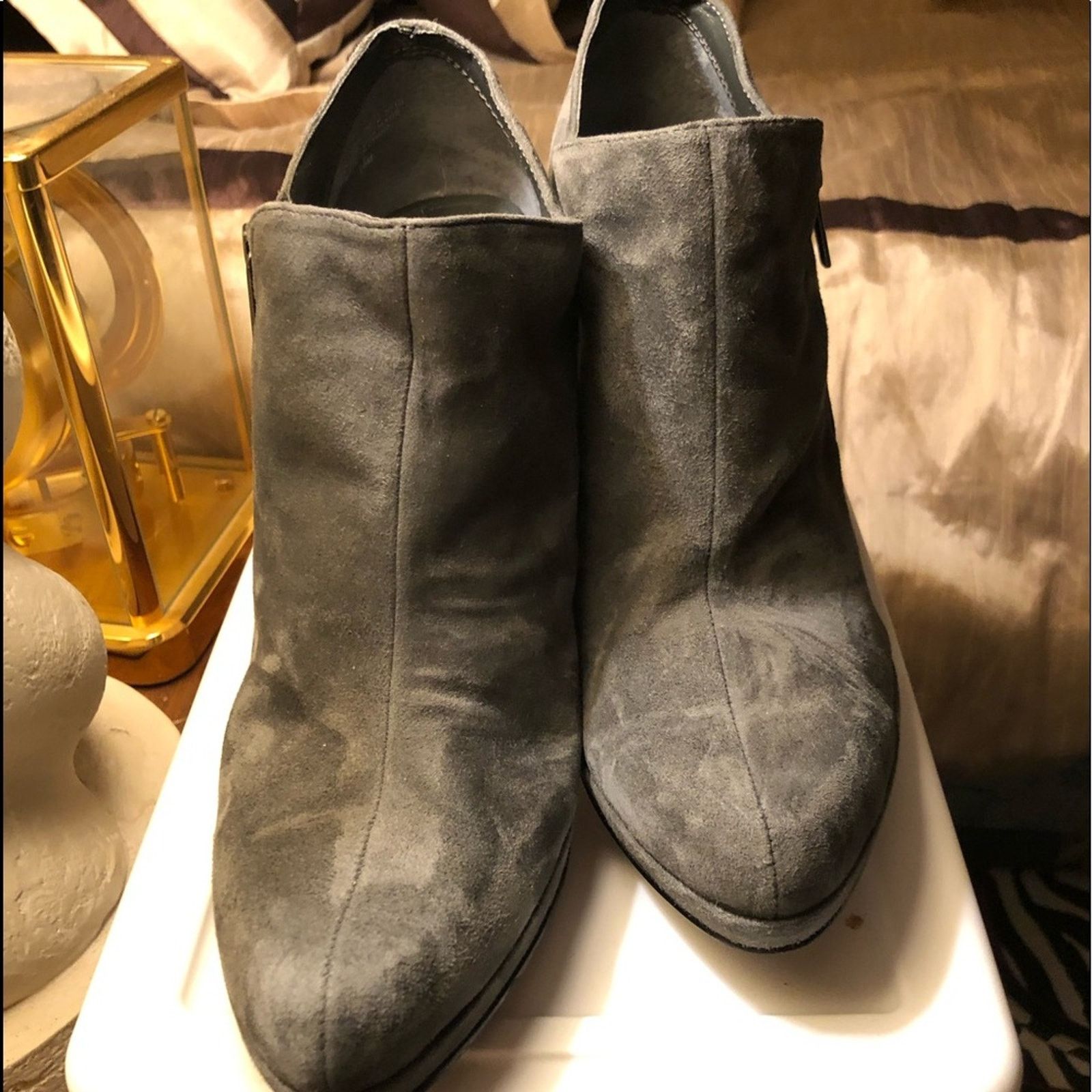Other BANDILINO Grey Suede Platform Booties w/ zipper Size US 10 / IT 40 - 1 Thumbnail