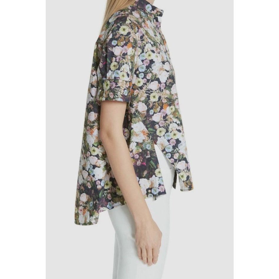 Adam Lippes Adam Lippes Putnam & Putnam Floral Printed Trapeze Blouse Size XS / US 0-2 / IT 36-38 - 2 Thumbnail