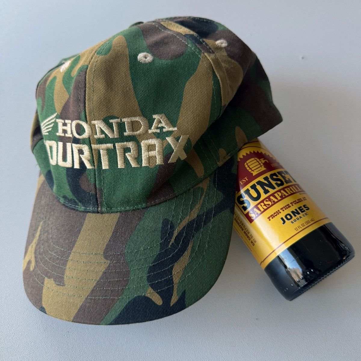 Honda 2000s Vintage Y2K Honda FourTrax ATV Camo Hat Size ONE SIZE - 2 Thumbnail