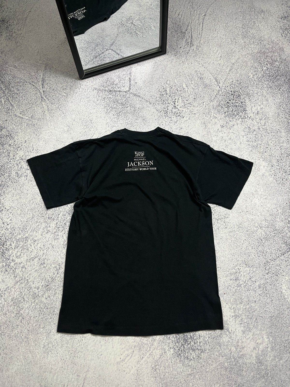 Band Tees × Michael Jackson × Vintage Vintage 1996 Michael Jackson King Of Pop World Tour T-Shirt Size US L / EU 52-54 / 3 - 9 Thumbnail