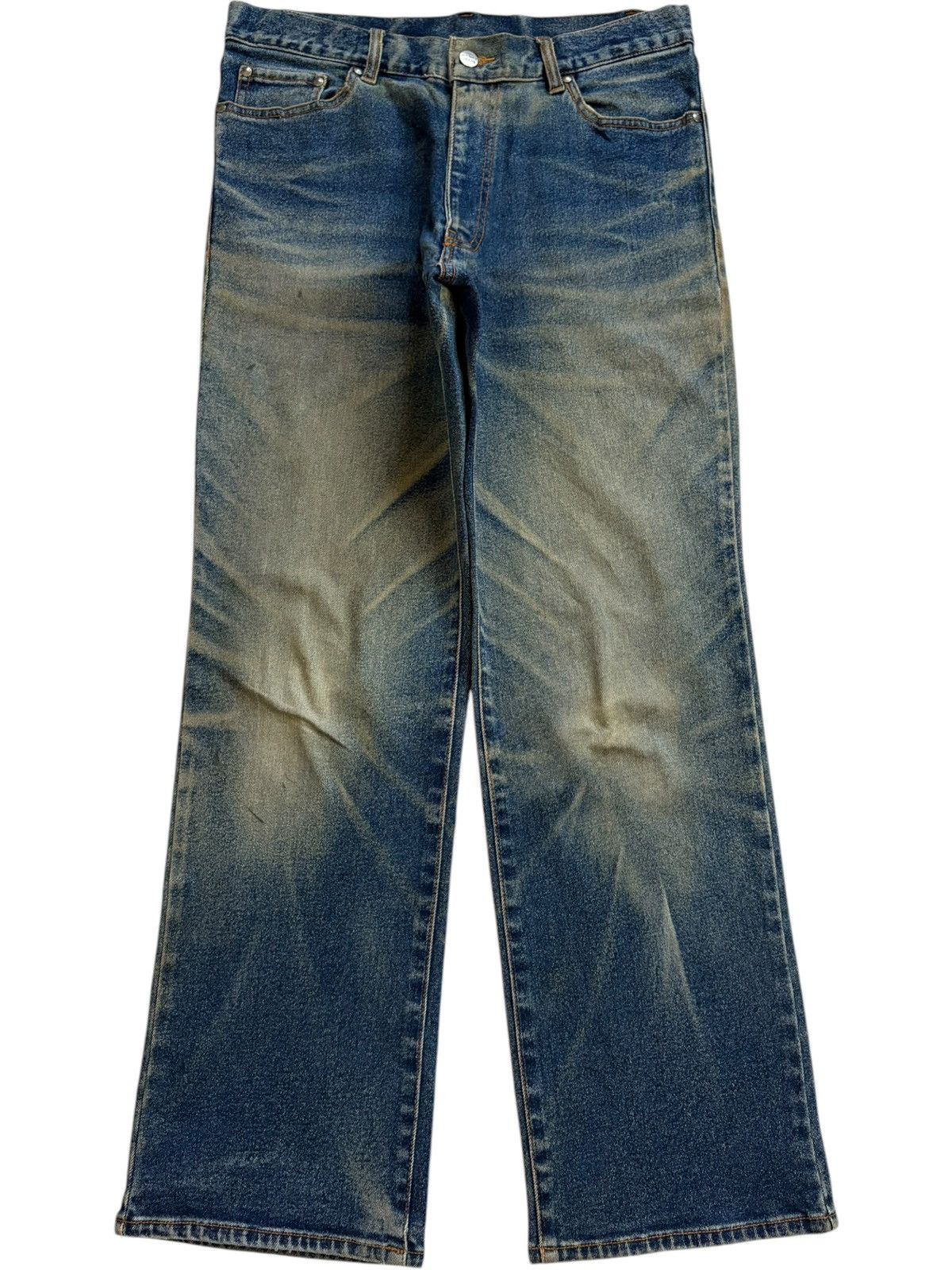 Japanese Brand Vintage Japanese Brand Honeycomb Mud Wash Baggy Jeans Size US 32 / EU 48 - 1 Thumbnail