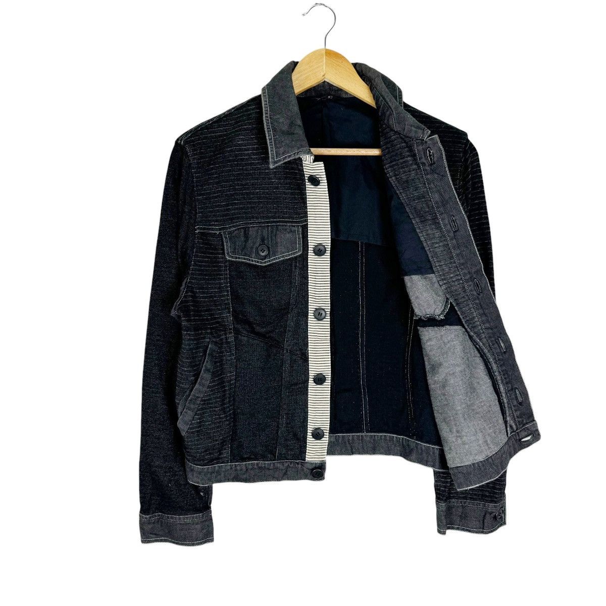 Hai Sporting Gear × Issey Miyake × Japanese Brand ☀️HAI SPORTING GEAR IS STRIPED TYPE 3 BUTTON JACKET Size M / US 6-8 / IT 42-44 - 6 Thumbnail